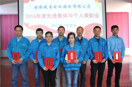 2016年皖南電機先進(jìn)班組代表